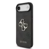 Guess PU 4G Metal Logo Strap hátsó tok iPhone 17 Air készülékhez fekete
