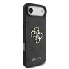 Guess PU 4G Metal Logo Strap hátsó tok iPhone 17 Air készülékhez fekete
