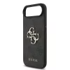 Guess PU 4G Metal Logo Strap hátsó tok iPhone 17 Air készülékhez fekete