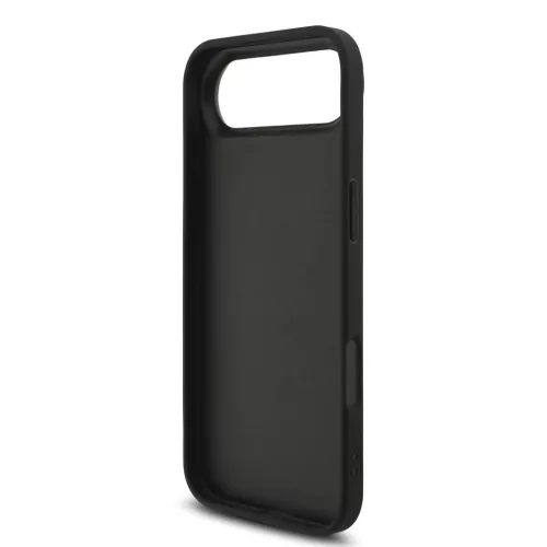 Guess PU 4G Metal Logo Strap hátsó tok iPhone 17 Air készülékhez fekete