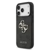 Guess PU 4G Metal Logo Strap hátsó tok iPhone 17 Pro készülékhez fekete