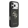 Guess PU 4G Metal Logo Strap hátsó tok iPhone 17 Pro készülékhez fekete