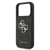 Guess PU 4G Metal Logo Strap hátsó tok iPhone 17 Pro készülékhez fekete