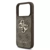 Guess PU 4G Metal Logo Strap hátsó tok iPhone 17 Pro készülékhez barna