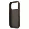 Guess PU 4G Metal Logo Strap hátsó tok iPhone 17 Pro készülékhez barna