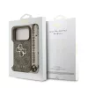 Guess PU 4G Metal Logo Strap hátsó tok iPhone 17 Pro készülékhez barna