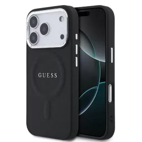   Guess PU Saffiano MagSafe hátsó tok iPhone 17 Pro készülékhez fekete