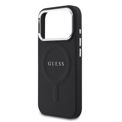 Guess PU Saffiano MagSafe hátsó tok iPhone 17 Pro készülékhez fekete