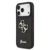 Guess PU Fixed Glitter 4G Metal Logo tok iPhone 17 Pro készülékhez fekete