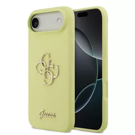   Guess Liquid Silicone 4G Metal Logo tok iPhone 17 Air készülékhez sárga