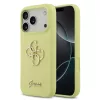 Guess Liquid Silicone 4G Metal Logo tok iPhone 17 Pro készülékhez sárga