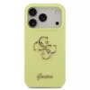 Guess Liquid Silicone 4G Metal Logo tok iPhone 17 Pro készülékhez sárga