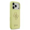 Guess Liquid Silicone 4G Metal Logo tok iPhone 17 Pro készülékhez sárga