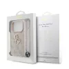 Guess PU 4G Metal Logo Strap tok iPhone 17 Pro készülékhez rózsaszín