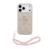 Guess PU 4G Metal Logo Strap tok iPhone 17 Pro Max készülékhez rózsaszín