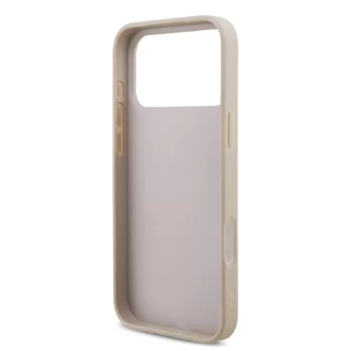 Guess PU 4G Metal Logo Strap tok iPhone 17 Pro Max készülékhez rózsaszín