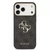 Guess PU Leather 4G Metal Logo Gold Frame MagSafe tok iPhone 17 Pro Max készülékhez fekete