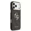 Guess PU Leather 4G Metal Logo Gold Frame MagSafe tok iPhone 17 Pro Max készülékhez fekete