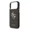 Guess PU Leather 4G Metal Logo Gold Frame MagSafe tok iPhone 17 Pro Max készülékhez fekete