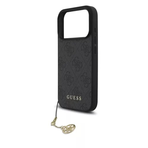 Guess 4G Charm tok iPhone 17 Pro készülékhez Tone on Tone Szürke