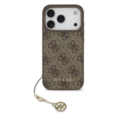 Guess 4G Charm tok iPhone 17 Pro készülékhez Tone on Tone barna