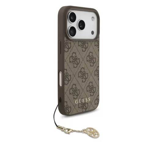 Guess 4G Charm tok iPhone 17 Pro készülékhez Tone on Tone barna