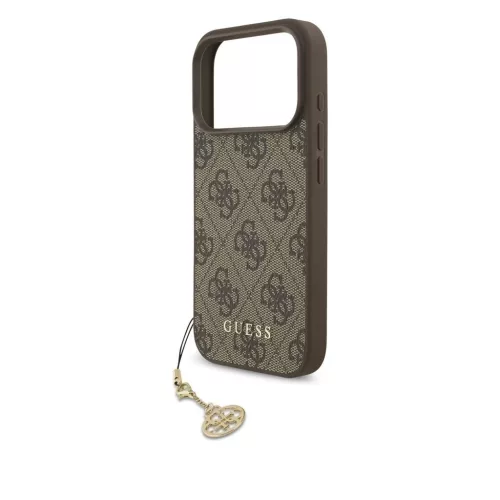 Guess 4G Charm tok iPhone 17 Pro készülékhez Tone on Tone barna