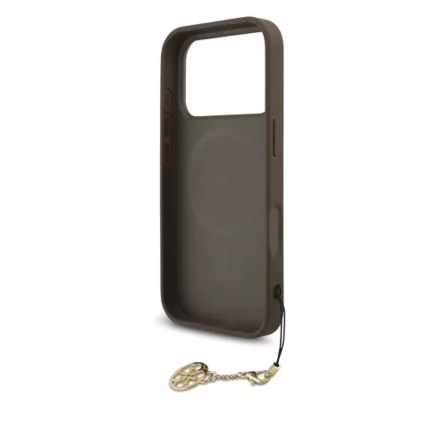 Guess 4G Charm tok iPhone 17 Pro készülékhez Tone on Tone barna