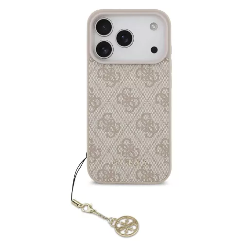 Guess 4G Charm tok az iPhone 17 Pro készülékhez Tone on Tone rózsaszín