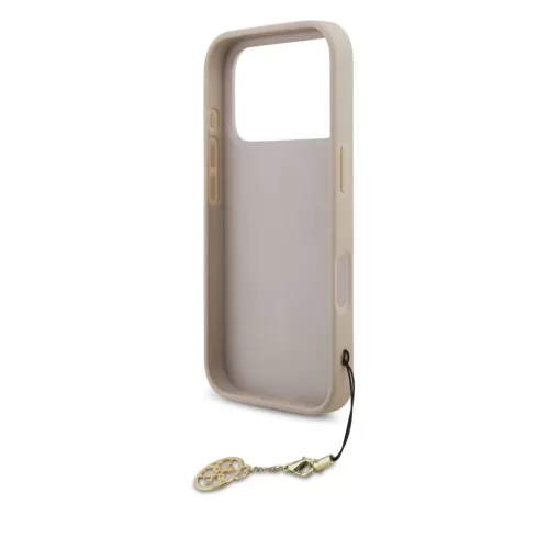 Guess 4G Charm tok az iPhone 17 Pro készülékhez Tone on Tone rózsaszín