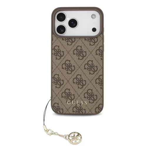 Guess 4G Charm tok iPhone 17 Pro Max készülékhez Tone on Tone barna