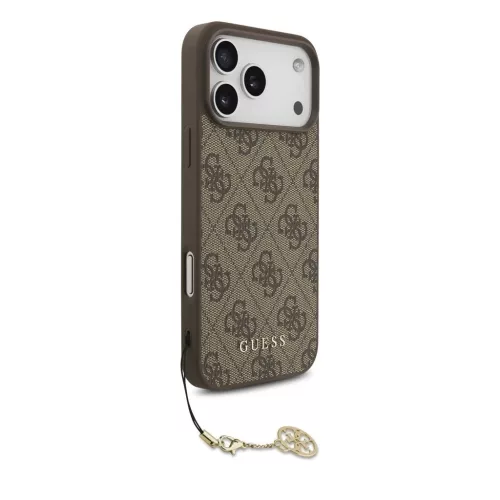 Guess 4G Charm tok iPhone 17 Pro Max készülékhez Tone on Tone barna