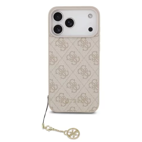 Guess 4G Charm tok iPhone 17 Pro Max készülékhez Tone on Tone rózsaszín