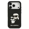 Karl Lagerfeld 3D Rubber Karl and Choupette tok iPhone 17 Pro készülékhez fekete
