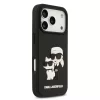 Karl Lagerfeld 3D Rubber Karl and Choupette tok iPhone 17 Pro készülékhez fekete
