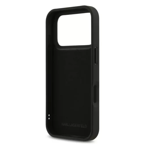 Karl Lagerfeld 3D Rubber Karl and Choupette tok iPhone 17 Pro készülékhez fekete