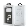 Karl Lagerfeld 3D Rubber Karl and Choupette tok iPhone 17 Pro készülékhez fekete