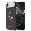 Guess PU bőr 4G fém logó arany keret MagSafe tok iPhone 17 Air készülékhez fekete