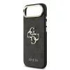 Guess PU bőr 4G fém logó arany keret MagSafe tok iPhone 17 Air készülékhez fekete