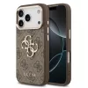 Guess PU Leather 4G Metal Logo Gold Frame MagSafe tok iPhone 17 Pro készülékhez barna