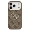 Guess PU Leather 4G Metal Logo Gold Frame MagSafe tok iPhone 17 Pro készülékhez barna