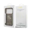 Guess PU Leather 4G Metal Logo Gold Frame MagSafe tok iPhone 17 Pro készülékhez barna