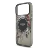 Guess IML Flowers Strap MagSafe tok iPhone 17 Pro Max készülékhez fekete