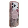 Guess IML Flowers Strap MagSafe tok iPhone 17 Pro készülékhez rózsaszín
