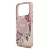 Guess IML Flowers Strap MagSafe tok iPhone 17 Pro készülékhez rózsaszín