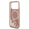 Guess IML Flowers Strap MagSafe tok iPhone 17 Pro készülékhez rózsaszín