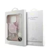 Guess IML Flowers Strap MagSafe tok iPhone 17 Pro készülékhez rózsaszín