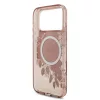 Guess IML Flowers Strap MagSafe tok iPhone 17 Pro Max készülékhez rózsaszín