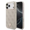 Guess PU bőr 4G Triangle Logo Gold Frame MagSafe tok iPhone 17 Pro Max készülékhez rózsaszín