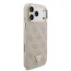 Guess PU bőr 4G Triangle Logo Gold Frame MagSafe tok iPhone 17 Pro Max készülékhez rózsaszín